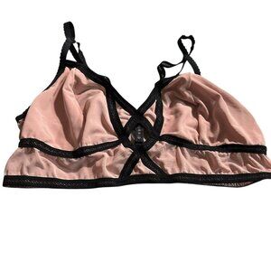 Torrid Bralette Pink Black Sheer Wireless Pullover Mesh Lingerie Sexy Size 2X
